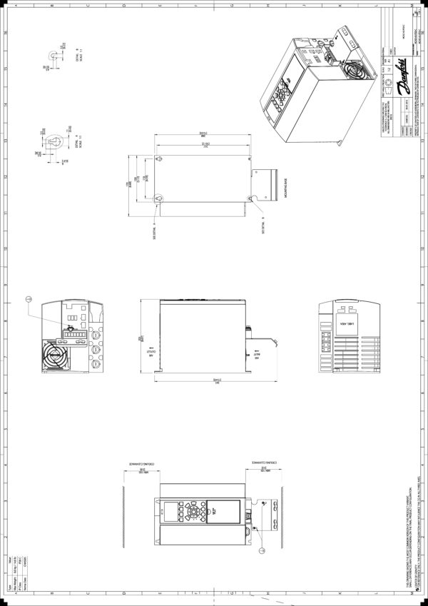 Danfoss 131B0533 Inverter Drive - 5.5kW, IP20