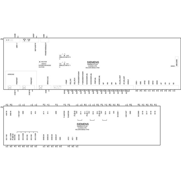 Siemens 6SL3246-0BA22-1FA0 SINAMICS G120 Control Unit