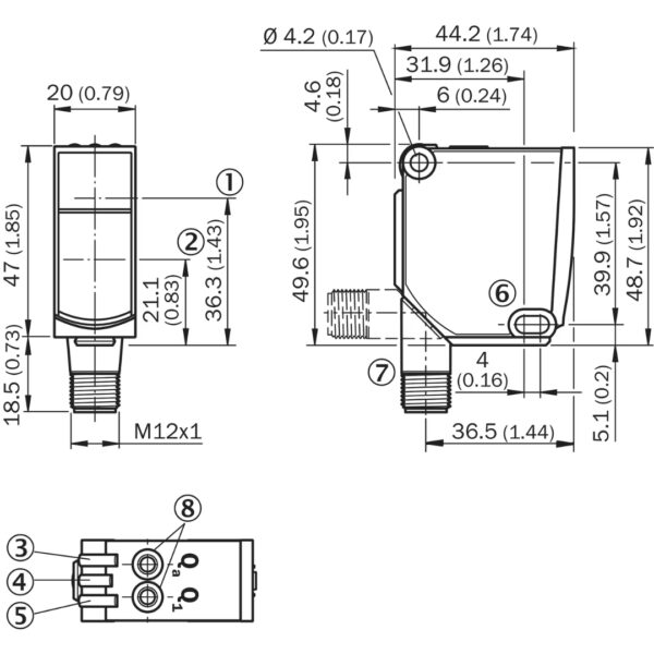 SICK WTT12L-A2523 PowerProx Laser Distance Sensor (1082477)