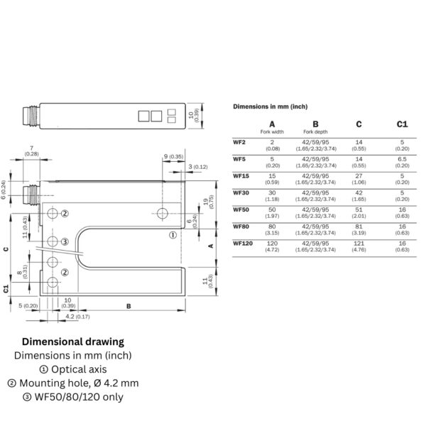 SICK WF80-60B410 Fork Sensor (6028441)