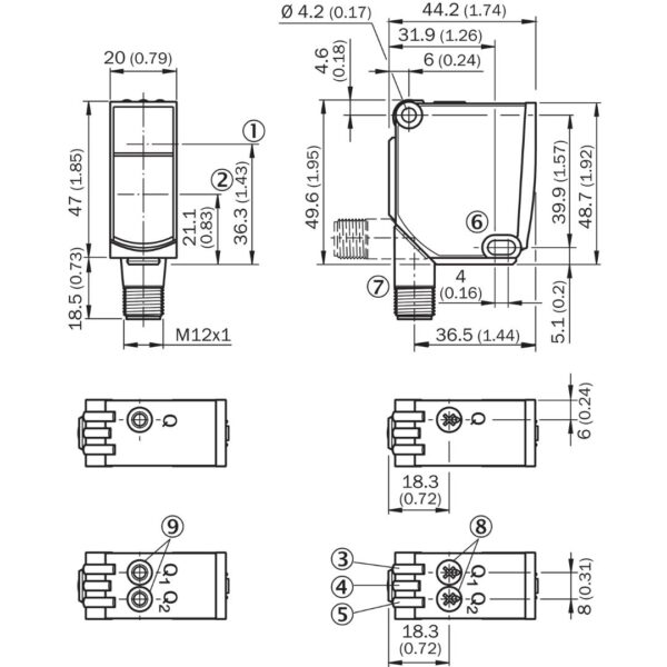 SICK WTT12L-B2522 PowerProx Laser Distance Sensor (1085283)