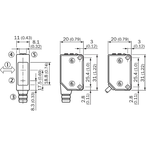 SICK WTB8-P2211 Photoelectric Proximity Sensor (6033215)