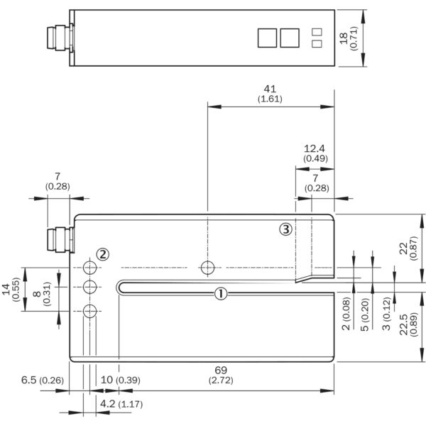 SICK UFN3-70B413 Ultrasonic Fork Sensor (6049678)