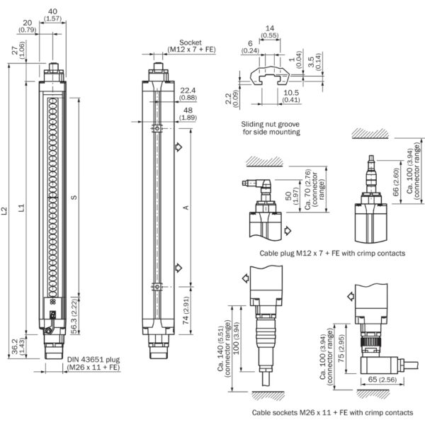 SICK C40S-0401DA040 Safety Light Curtain (1028967)
