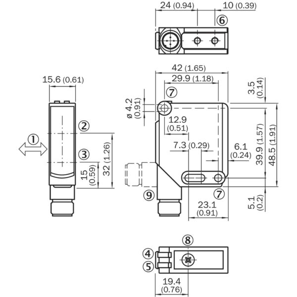 SICK WTF12-3P2431 Photoelectric Proximity Sensor (1041404)