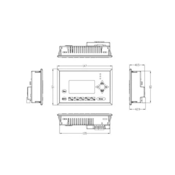 Delta TP04G-AS2 TP Series 3″ Monochrome HMI Text Panel