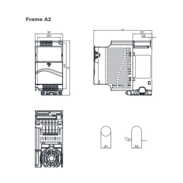 Delta VFD015E43A Inverter Drive - 1.5kW, 3PH, IP20