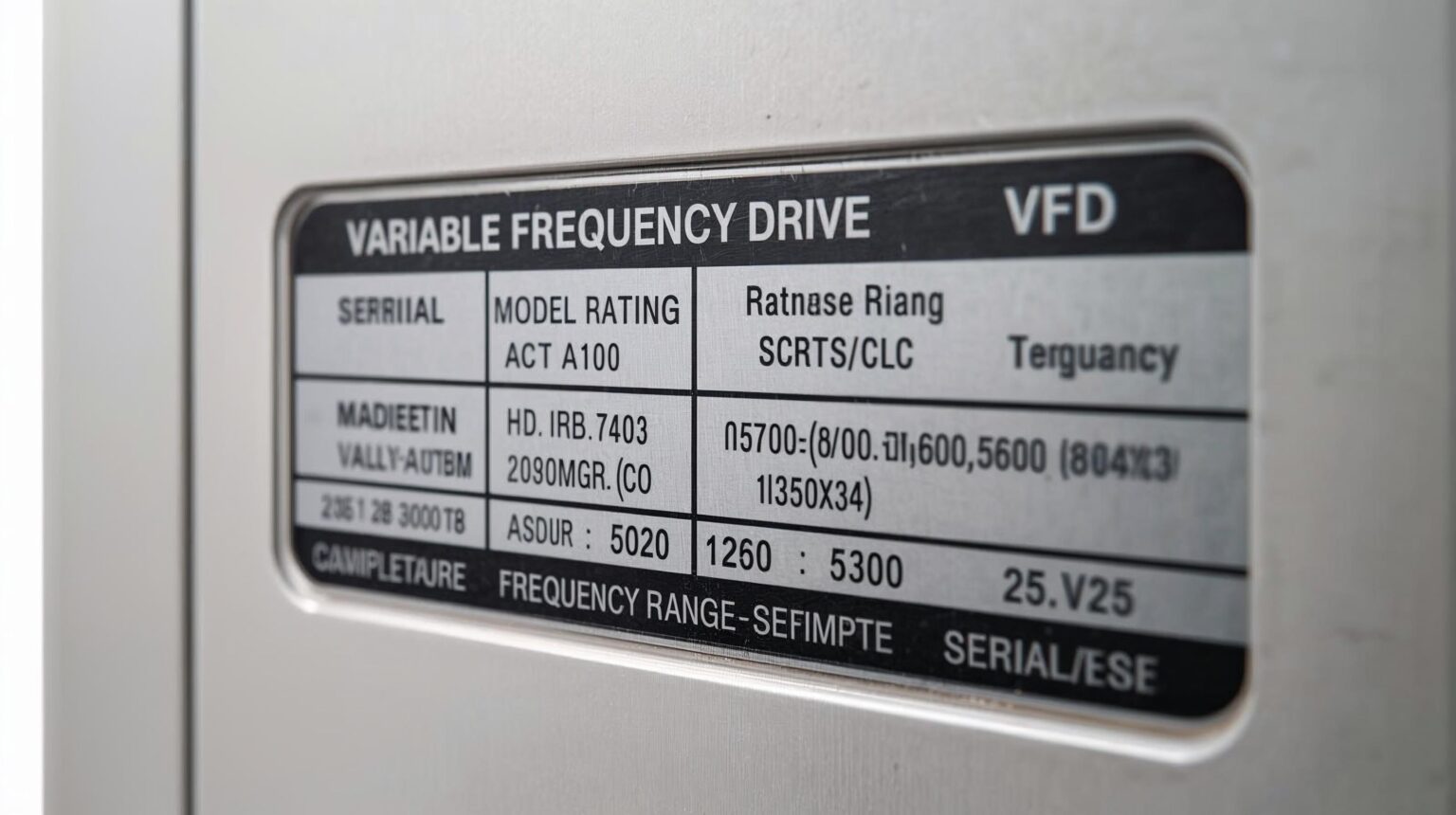 How To Read A VFD Nameplate – Full Guide For Installers