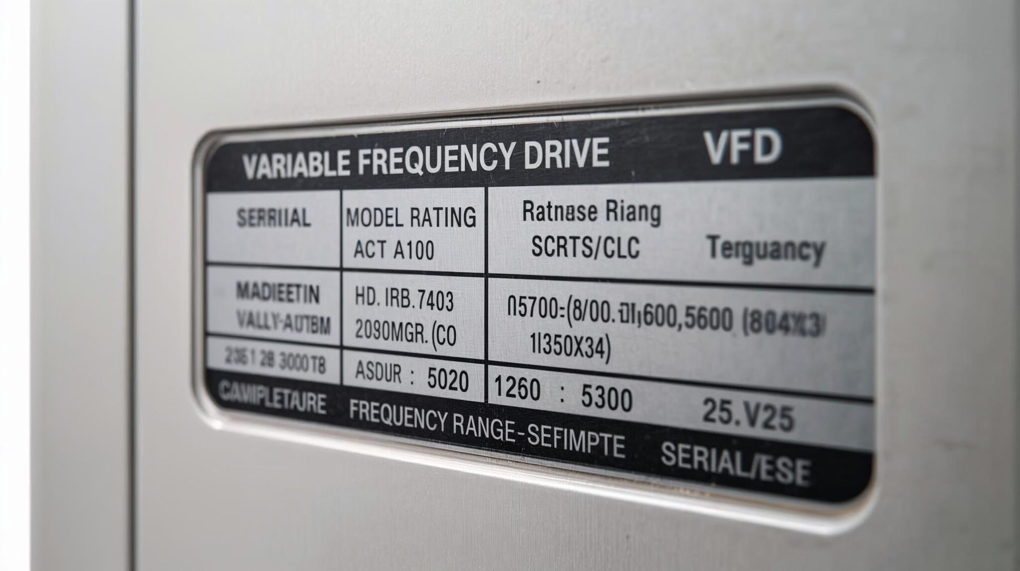 How to Read a VFD Nameplate – Full Guide for Installers and Engineers