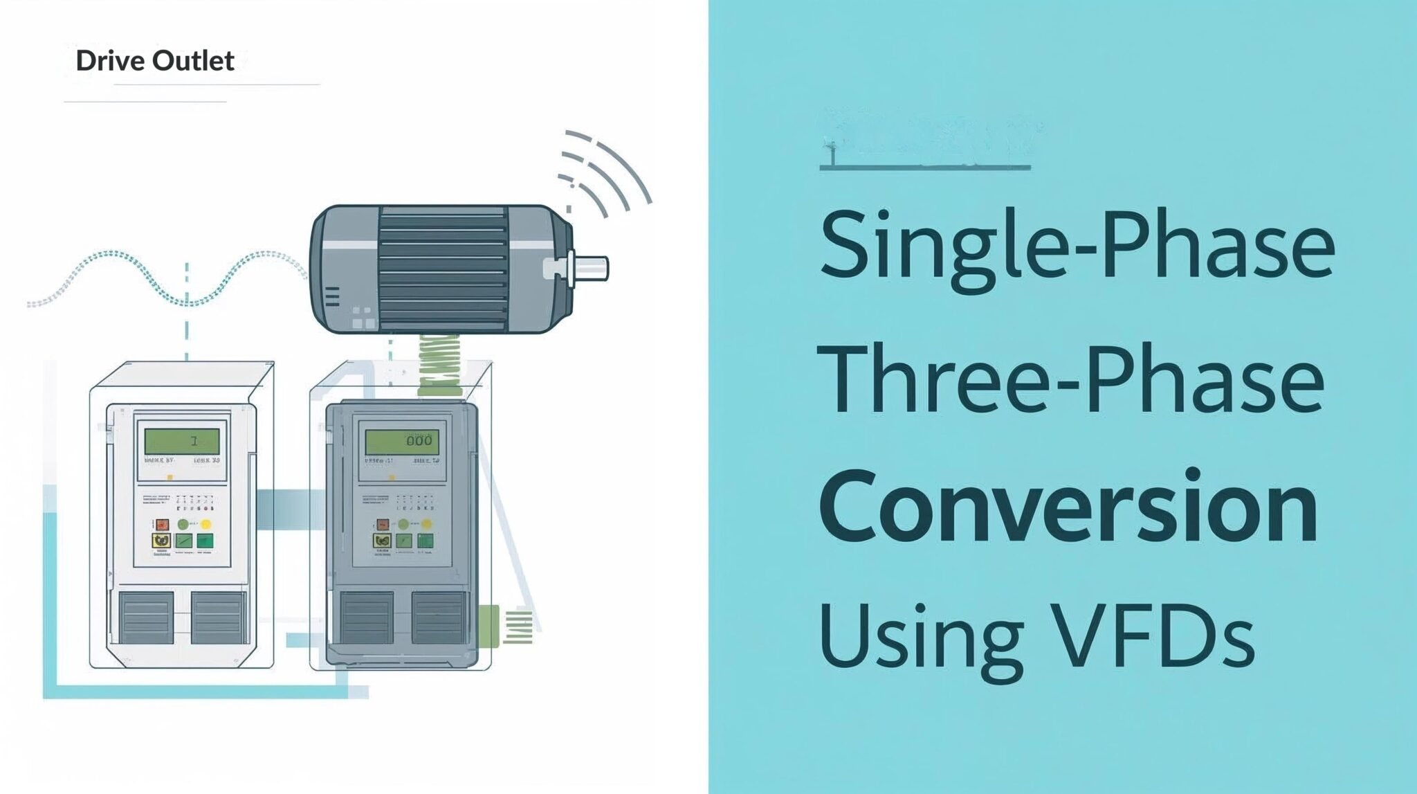 Single to Three Phase Conversion Using VFDs